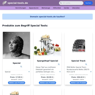 Screenshot special-tools.de