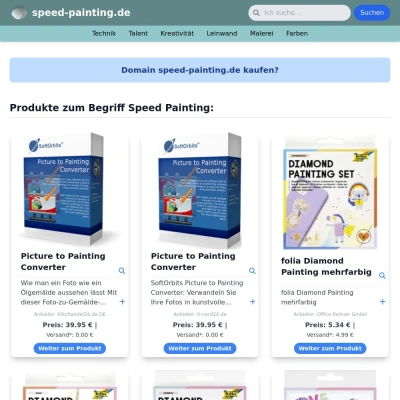 Screenshot speed-painting.de