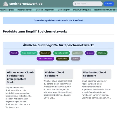 Screenshot speichernetzwerk.de