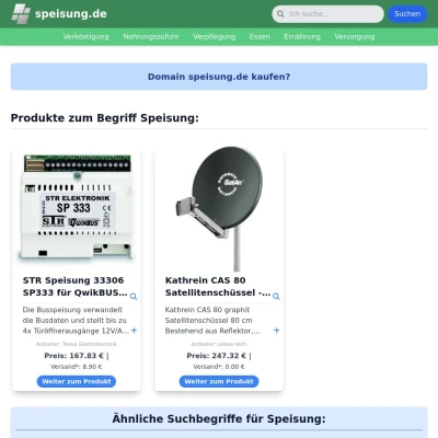 Screenshot speisung.de