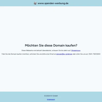 Screenshot spenden-werbung.de