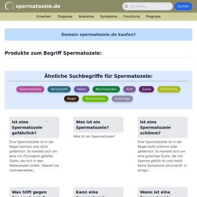 Screenshot spermatozele.de