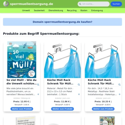 Screenshot sperrmuellentsorgung.de