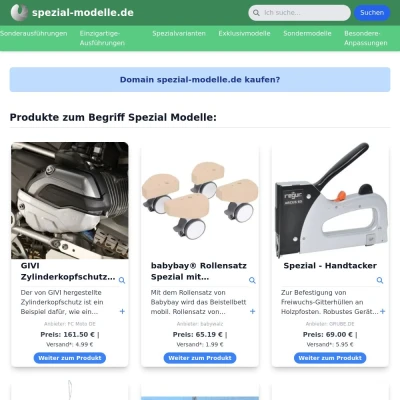 Screenshot spezial-modelle.de