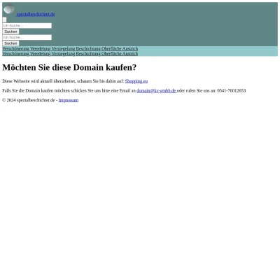 Screenshot spezialbeschichtet.de