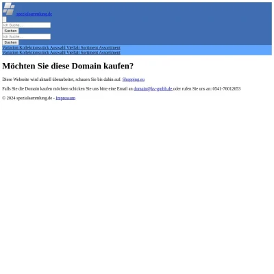 Screenshot spezialsammlung.de