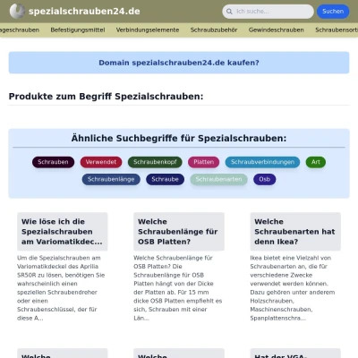 Screenshot spezialschrauben24.de