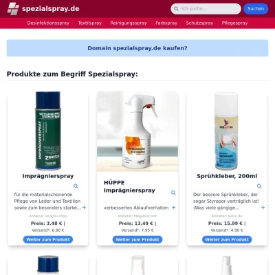 Screenshot spezialspray.de