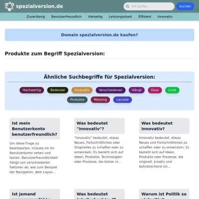 Screenshot spezialversion.de