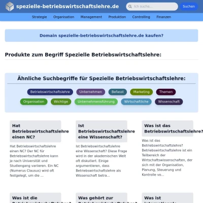 Screenshot spezielle-betriebswirtschaftslehre.de