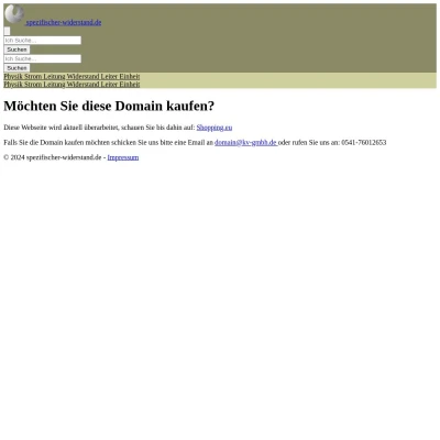 Screenshot spezifischer-widerstand.de