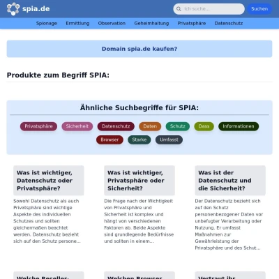 Screenshot spia.de