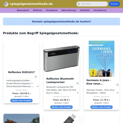 Screenshot spiegelgesetzmethode.de