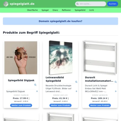 Screenshot spiegelglatt.de