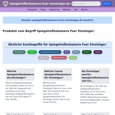 Screenshot spiegelreflexkamera-fuer-einsteiger.de