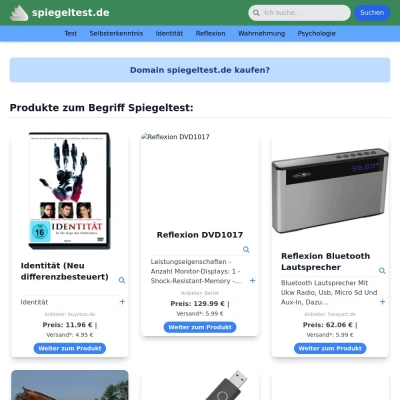 Screenshot spiegeltest.de