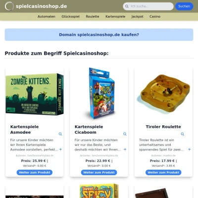 Screenshot spielcasinoshop.de