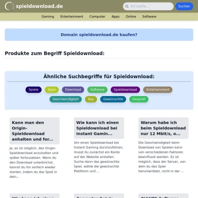 Screenshot spieldownload.de