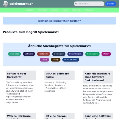 Screenshot spielemarkt.ch