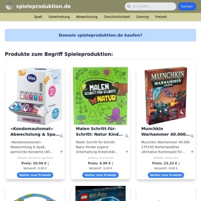 Screenshot spieleproduktion.de