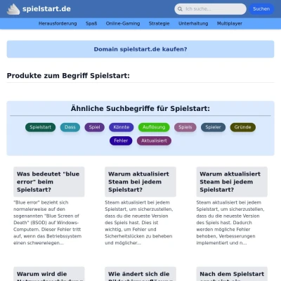 Screenshot spielstart.de