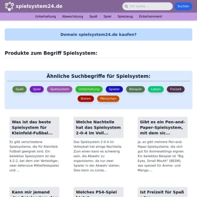 Screenshot spielsystem24.de