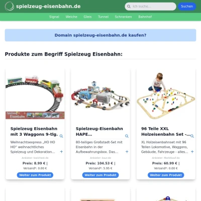 Screenshot spielzeug-eisenbahn.de