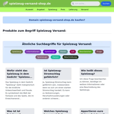 Screenshot spielzeug-versand-shop.de