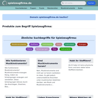 Screenshot spielzeugfirma.de