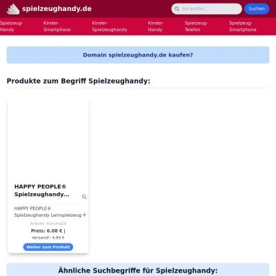 Screenshot spielzeughandy.de