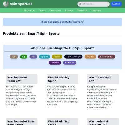 Screenshot spin-sport.de