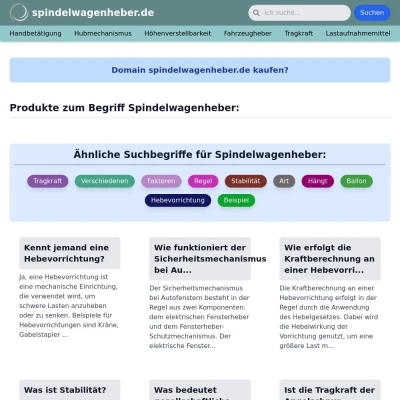 Screenshot spindelwagenheber.de