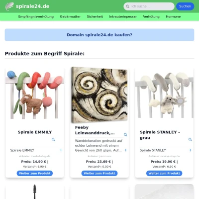 Screenshot spirale24.de