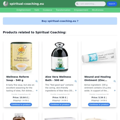 Screenshot spiritual-coaching.eu