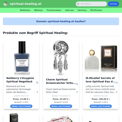 Screenshot spiritual-healing.at