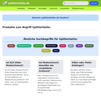 Screenshot splitterkette.de