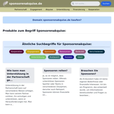 Screenshot sponsorenakquise.de