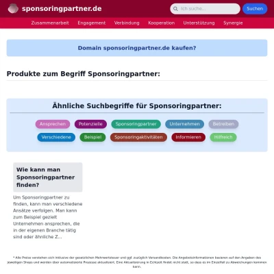 Screenshot sponsoringpartner.de