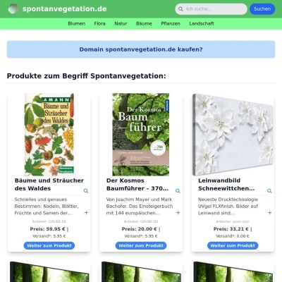 Screenshot spontanvegetation.de