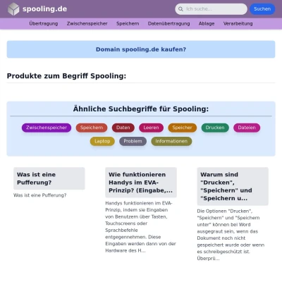 Screenshot spooling.de