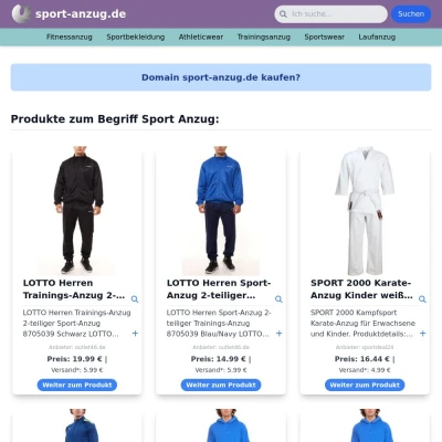 Screenshot sport-anzug.de