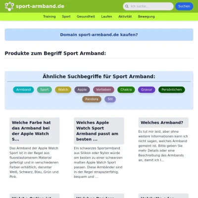 Screenshot sport-armband.de