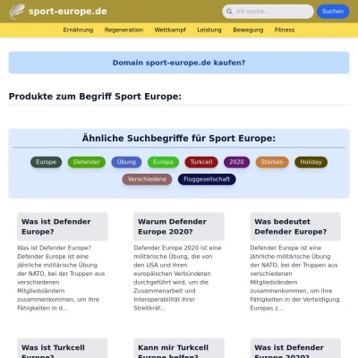 Screenshot sport-europe.de