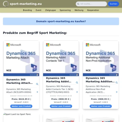 Screenshot sport-marketing.eu