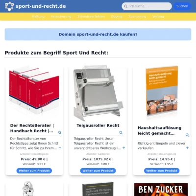 Screenshot sport-und-recht.de