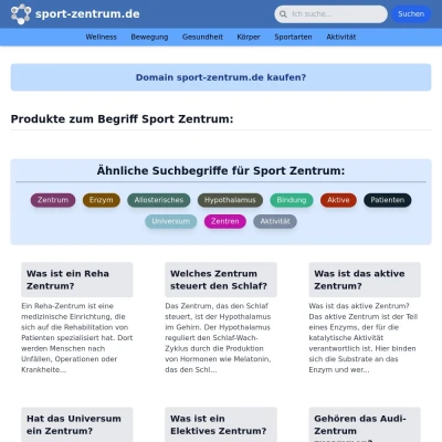 Screenshot sport-zentrum.de