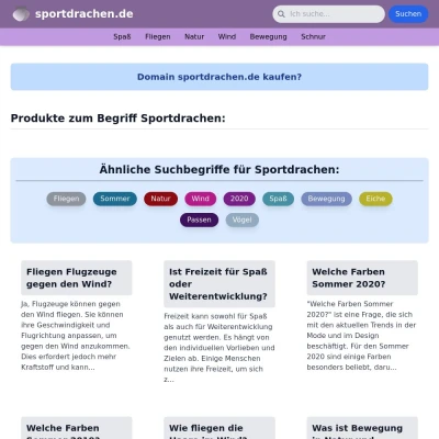 Screenshot sportdrachen.de