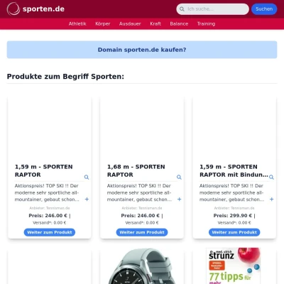 Screenshot sporten.de