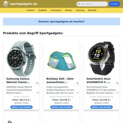 Screenshot sportgadgets.de