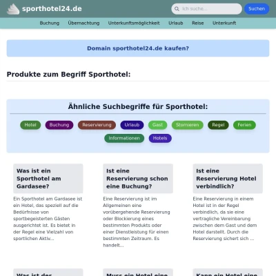 Screenshot sporthotel24.de